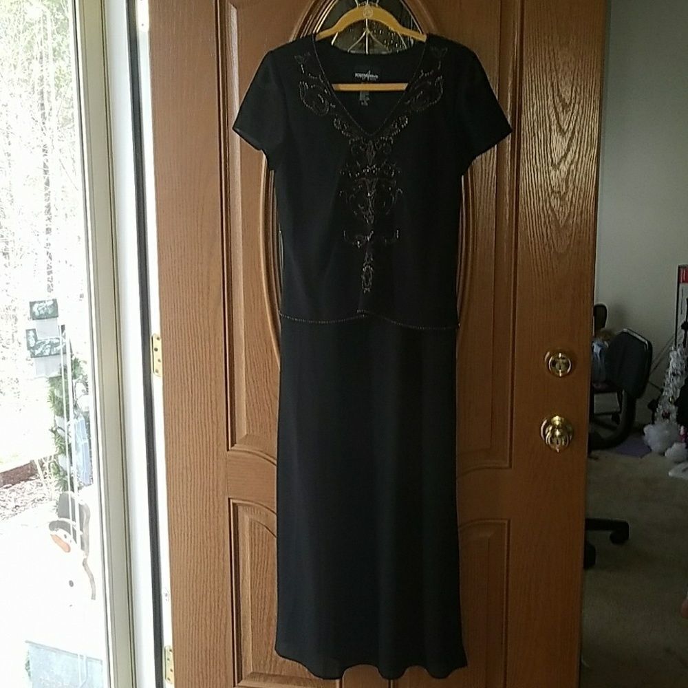 Positive Attitude Black Evening Dress Sz. 10P EUC